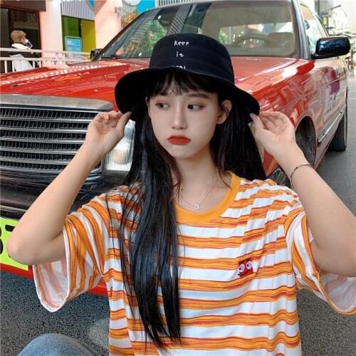 2021 New Keep it real letter embroidery fisherman hat unisex fashion summer foldable bucket hat outdoor travel sunscreen hat