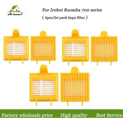 6PCS Hepa Filter Replacement For iRobot Roomba 700 Series 760 770 780 790 Vacuum Cleaner Spare Parts Accessory Cleaning Filters
