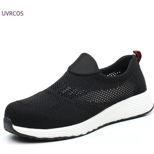Safety Shoes Brand Summer Lightweight Steel Toecap Unisex Work Safety Boots Breathable Men Women Shoes Plus Size Safety Shoe