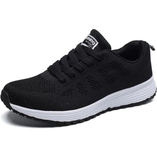 Couples Women Sneakers Running Shoes Outdoor Sports Shoes Breathable Mesh Comfort Jogging Mesh Shoes Air Cushion Lace Up Ladies