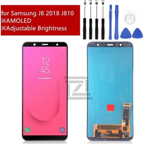 AMOLED for Samsung Galaxy J8 2018 LCD Display Touch Screen Digitizer Assembly for Samsung J8 J810 on8 LCD Display Repair Parts