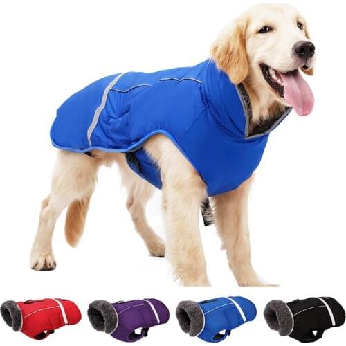 Winter Dog Pets Clothes Clothing for Medium Large Dogs Waterproof Pet Jacket Dog Coat Chihuahua Padded Vest Zipper Jacket Coat