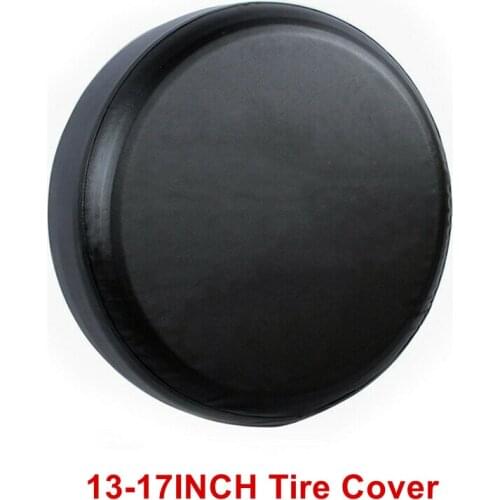 1PC Car Spare Tire Cover For 13 14 15 16 17 INCH Universal Black Heavy PVC Leather High Quality Auto Accessories Tire Cover