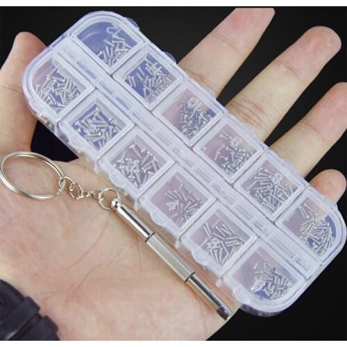 12 type Stainless Steel Micro Glasses Sunglass Watch Spectacles Phone Tablet Screws Nuts Screwdriver Repair Tool Set Kits Newest