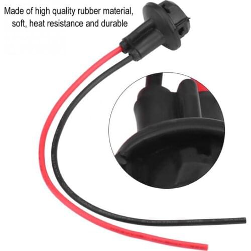 2pcs Car Plug-in Light Bulb Extension Socket Holder Connector Soft Rubber T10 W5W 168 194