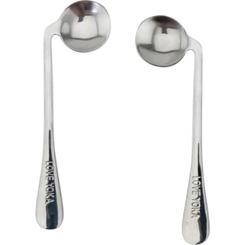 2Pcs Lightweight Left/Right Angled Spoon For Elderly Disabled Independent Eating