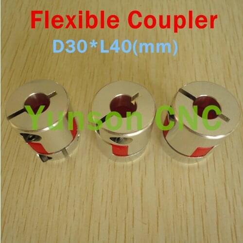 3pcs Plum-style Shaft Coupling Flexible Coupler D30mm*L40mm d1 12mm to d2 12.7mm 12*12.7 for 2005 leadscrew ballscrew cnc router
