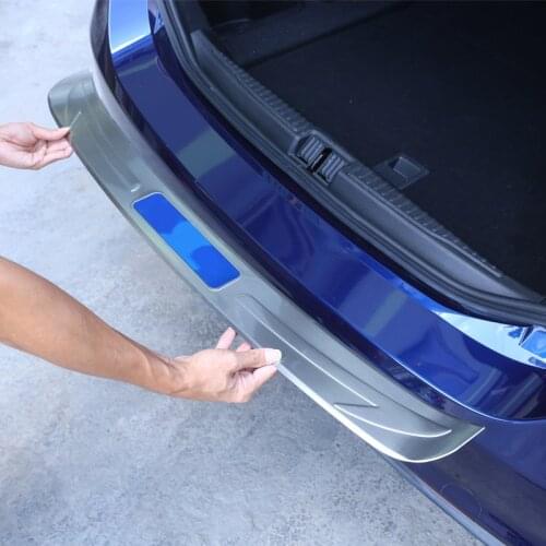 304 Steel Silver Rear Outside Bumper Plate Cover Protector Trim For Alfa Romeo Giulia 2017-2020 Car Accessories