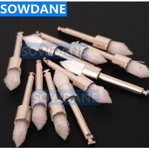 Dental Polishing Brush Polisher Prophy Cup Brushes Nylon Latch Tapered Brush Teeth Polisher Prophy Brushes for Contra Angle Hand
