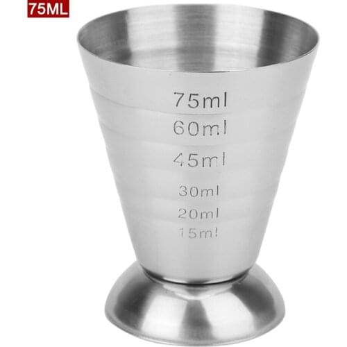 Cocktail Tools 75ML Gadgets Measure Cup Bar Mixed Drink Accessories Stainless Steel Bar Cocktail Shaker Jigger