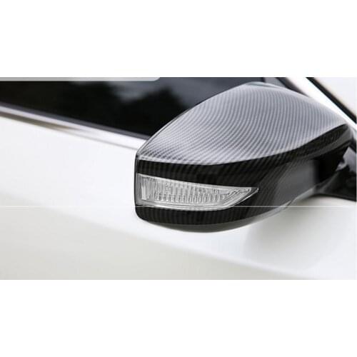 Carbon fiber ABS Chrome Rearview Side Door Mirrors Cover Trim for Nissan Teana Altima 2013 2014 2015 2016