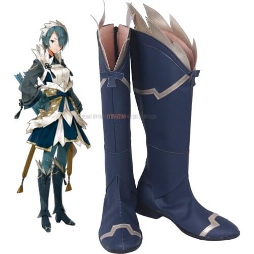 Setsuna Cosplay Fire Emblem Setsuna Cosplay Boots Grey Shoes Custom Made Costume Accessories