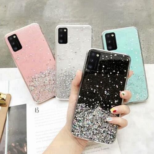 Bling Glitter Phone Case For samsung galaxy A21 A21S A32 A42 A52 A72 A12 A02 A02S Full Case For samsung A 21 32 42 12 02 S cover