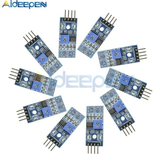 10Pcs/lot 3.3V to 5V TCRT5000 Infrared Reflective Sensor IR Photoelectric Switch Barrier Line Track Module For Arduino Smart Car