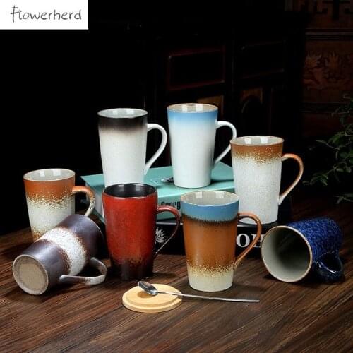 Ceramic Porcelain Coffee Mug Coffeeware Large Capacity Creative Personality Drinking Coffee Cups Household Japanese Style