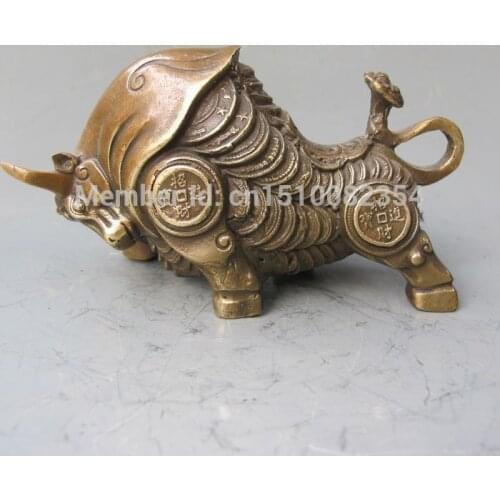 CHINESE OLD COPPER HANDWORK OX STATUE