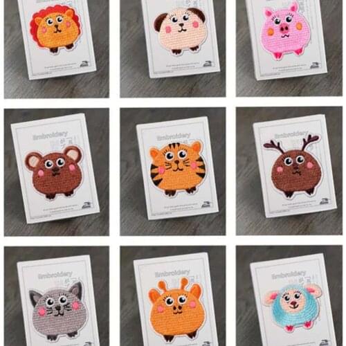 Maxsin 10 Pc/lot Cute Animal Sticker Cartoon Patch Iron On Child Clothes Bag Garment Accessories DIY Decals Decorative