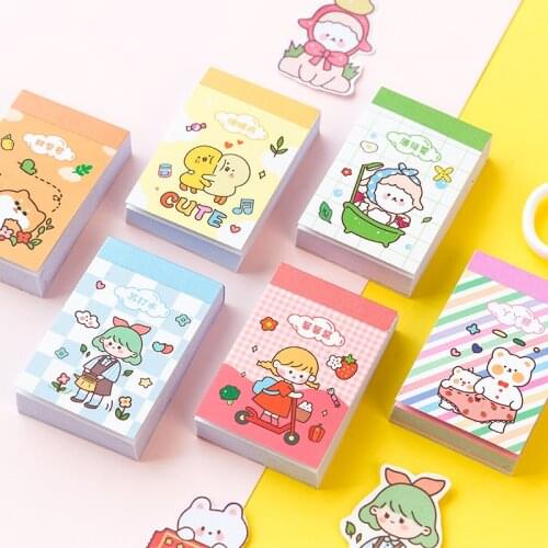 Jiyu cute Soft set books memo pad diy material paper pack message note notepad 1 lot = 18 packs Wholesale