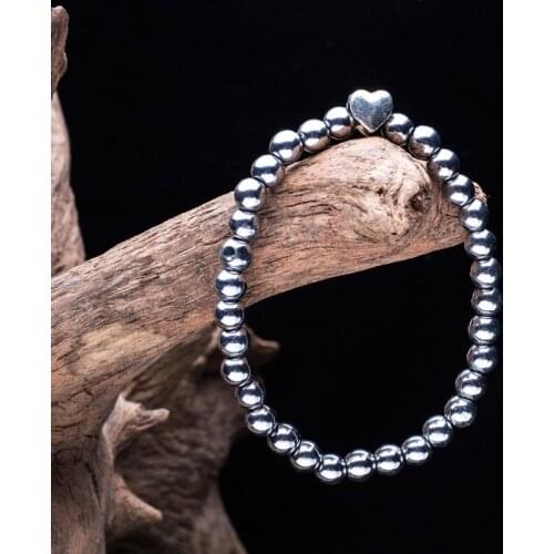 Natural Healing Power Hematite Stone Therapeutic Magnetic Macrame Bracelets