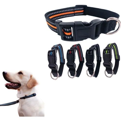 Dog Collar, Reflective Nylon Dog Collar, Durable Pet Collar For Small Medium Large Dogs Teddy Keji Pitbull Bulldog Beagle