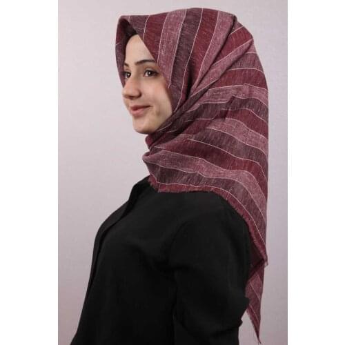 POLOİST PATTERNED AQUA COTTON SCARF-01-RENK-02