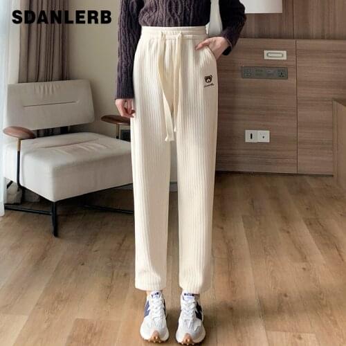 Женские флисовые брюки SDANLERB China At AliExpress