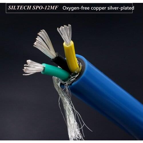 SPO-12MF Hifi audio OFC silver plated power cable bulk cable for amp audio power wire with shield