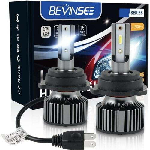 BEVINSEE H7 LED Headlight Bulbs For VW Polo MK5 Touran Skoda Octavia Hyundai Starex VAN MG 10000lm 60W Waterproof H7 LED 2pcs