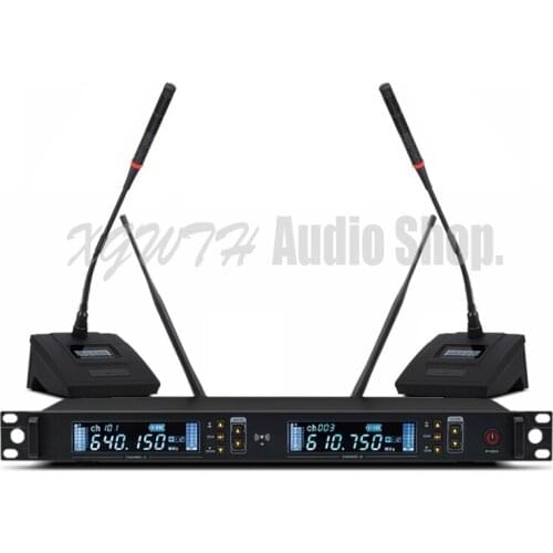 UHF Wireless Microphone System 2 Waist Pack Condenser Gooseneck Iapel Lavaler Headset Karaoke Microphone, Suitable For Stage DJ