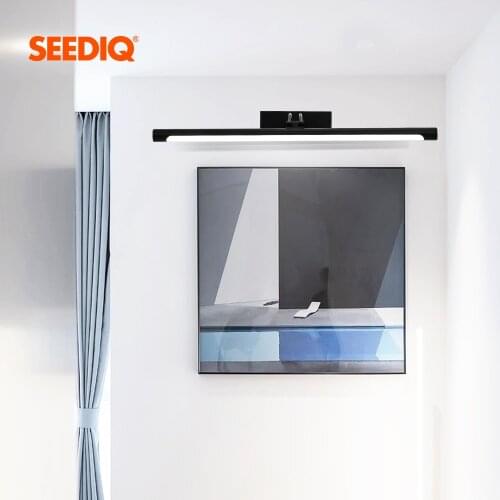 Vintage Led Wall lamp Black Silver 8W 40CM Modern Bathroom Lamp Waterproof AC 90-260V Mirrors Vanity Light Fixtures Wall lights