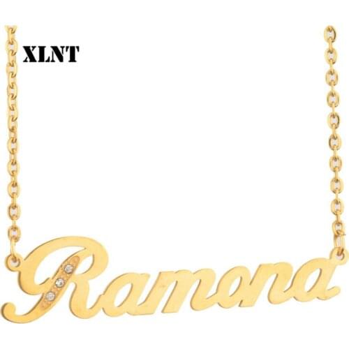 XLNT Ramona Name Necklace choker Custom Name Necklace Personalized Jewelry Personalizado Collares Customized Necklace Women Gift