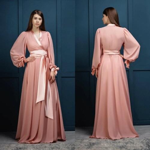 Chiffon Bridal Gowns Belt Long Bathrobe Women Lingerie Nightgown Pajamas Sleepwear Womens Luxury Gowns Housecoat Nightwear