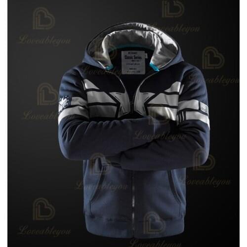 Winter Jackets and Coats Captain Hoodie Hooded Fashion Thick Zipper Men Cardigan Sweatshirts