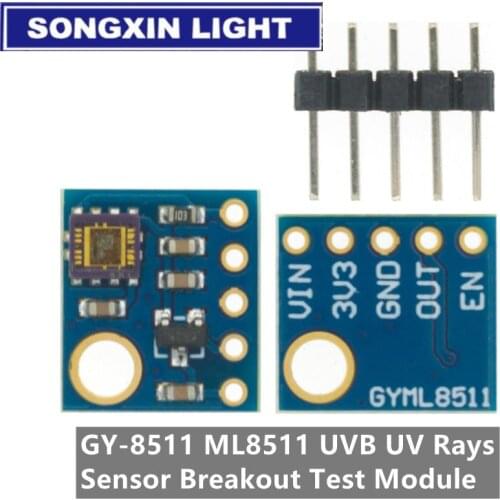 1pcs GY-8511 ML8511 UVB UV Rays Sensor Breakout Test Module Detector Analog Output with pin For Arduino
