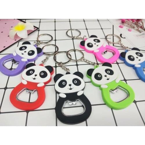 100pcs Bottle Opener Panda Keychain Cartoons Chinese Style Wedding Gifts Beer Bottle Opener Home Travel Kitchen Tool SN3048