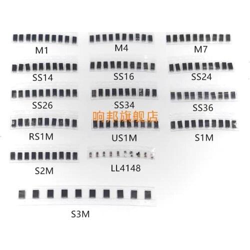 150 pieces of 15 specifications SMD SMD switch tube / fast recovery / rectifier tube / Schottky diode set original free shipping