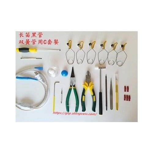 19pcs flute, clarinet, oboe, wind instrument maintenance tools