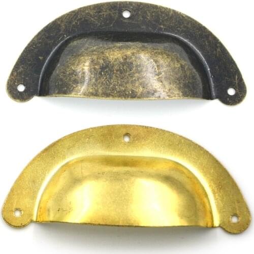 2pcs 100x47mm Mix 2 Colors Mini Small Drawer Handle Pull Vintage Door Antique DIY Wardrobe
