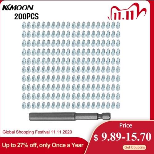 200PCs 2019 Carbide studs Snow Screw Car Tire Studs Anti Skid Falling Spikes for Car Motorcycle Bicycle Winter Tire Spikes