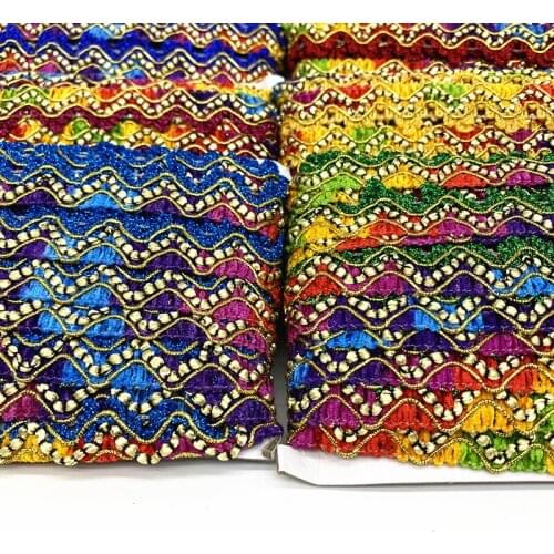 25mm Color Lace Ribbon Trims for Stage Performance Party Cosplay Wedding Clothes DIY Sewing Garments Accessories #Ro