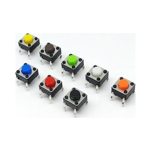 7 colour 6*6*17MM touch switch micro switch button switch DIP 4 feet 6MMX6MMX17MM Induction cooker 6X6X17MM