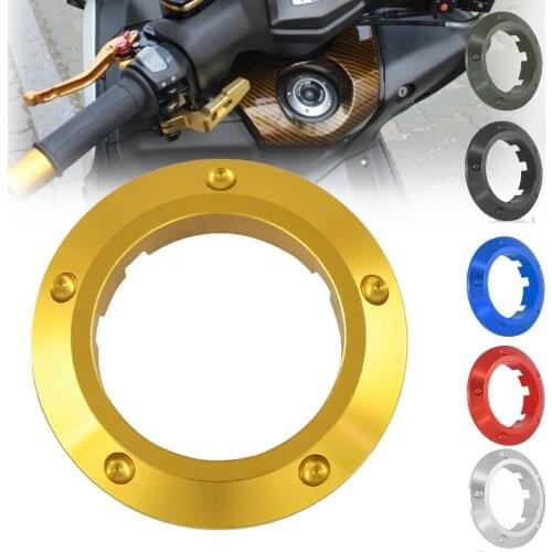 Motorcycle Aluminum Key Switch Protector Ring Decorative Ignition Cover Guard Protection For Yamaha TMAX530 T-MAX 530 2013-2015
