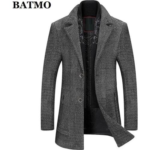 BATMO 2020 new arrival autumn fashion casual trench coat men,thicked jackets,plus-size M-XXXL