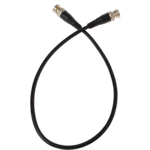 BNC Male To Male Nickel Plating Straight Crimp RG58 Pigtail Adapter Cable 0.5m