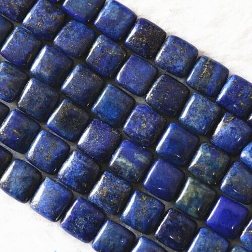 High quality 6 type natural stone lapis lazuli square oval teardrop rice heart loose beads diy jewelry making 15inch B596