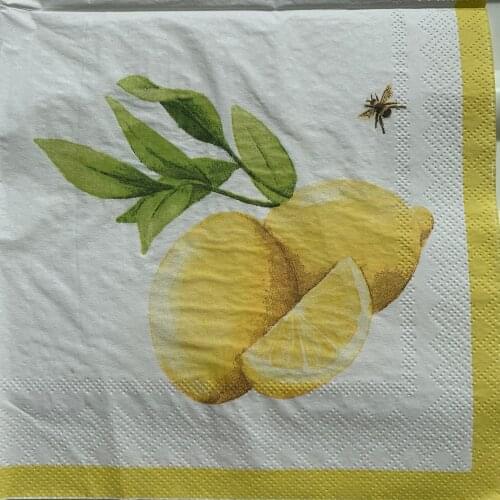 Decoupage wedding vintage serviettes paper napkins elegant tissue lemon bee birthday handkerchief party beautiful towel decor 20