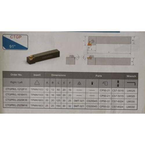 CTGPR 2020K 16 turning tool toolholder