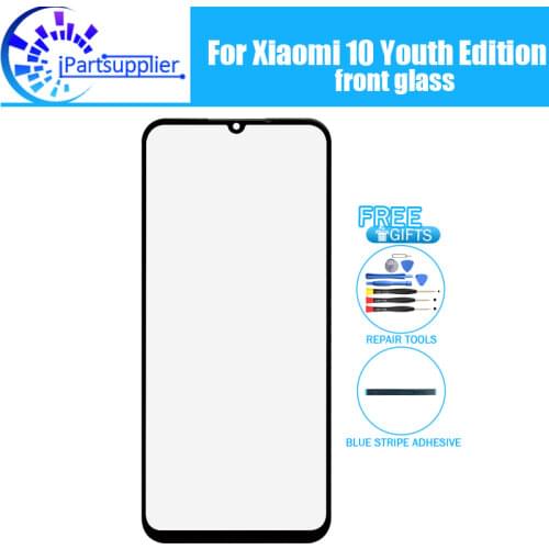 For Xiaomi 10 Youth Edition Front Glass Screen Lens 100% Front Touch Screen Glass Outer Lens for Xiaomi 10 Youth Edition+Tools