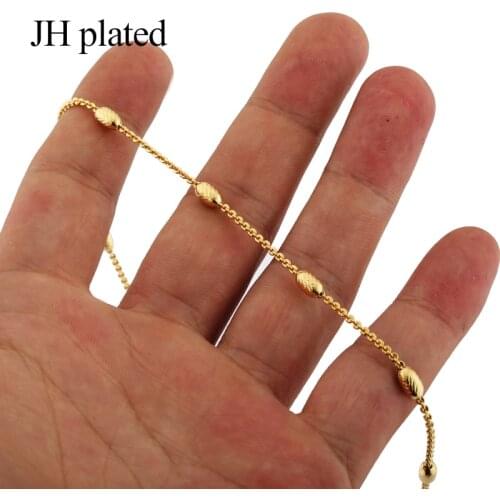 JHplated African Trendy Gold Necklaces length 45cm fashion Women Men give friends and good sisters Jewelry Gift Valentines gift