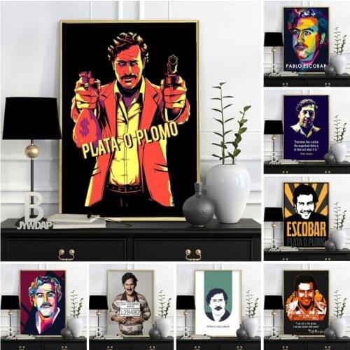 Pablo Escobar Character Legend Retro Vintage Poster And Prints Painting Wall Art Canvas Wall Pictures For Living Room Home Decor